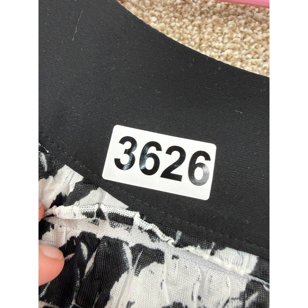 Cato Woman Zebra Ruffle Rosette Tank Top Black White 18 20W Sleeveless Y2K Plus - Picture 11 of 11